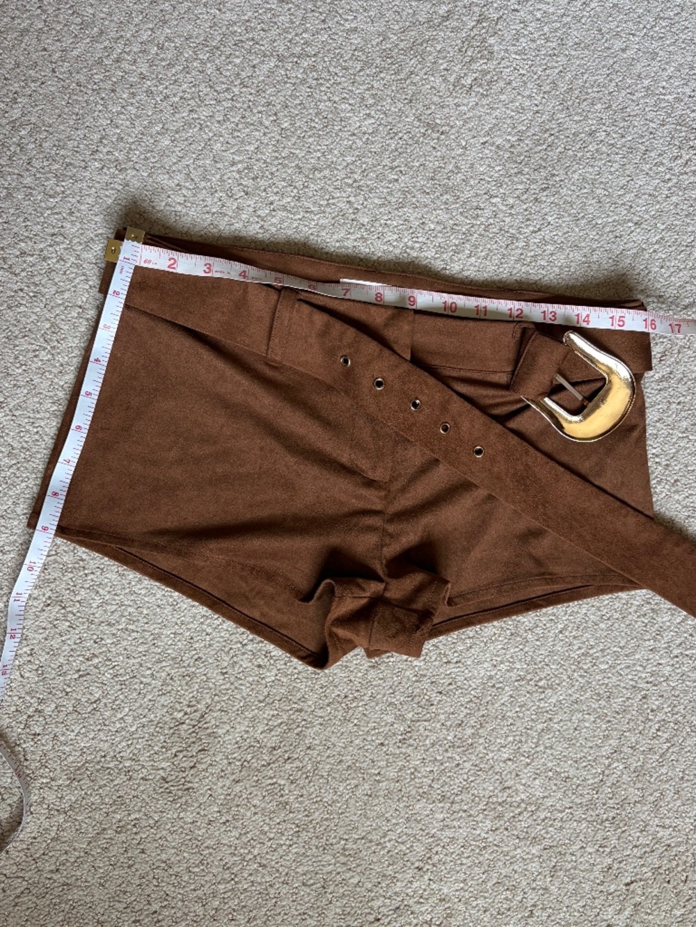 superdown faux suede Raddix short brown Small - Picture 11 of 16